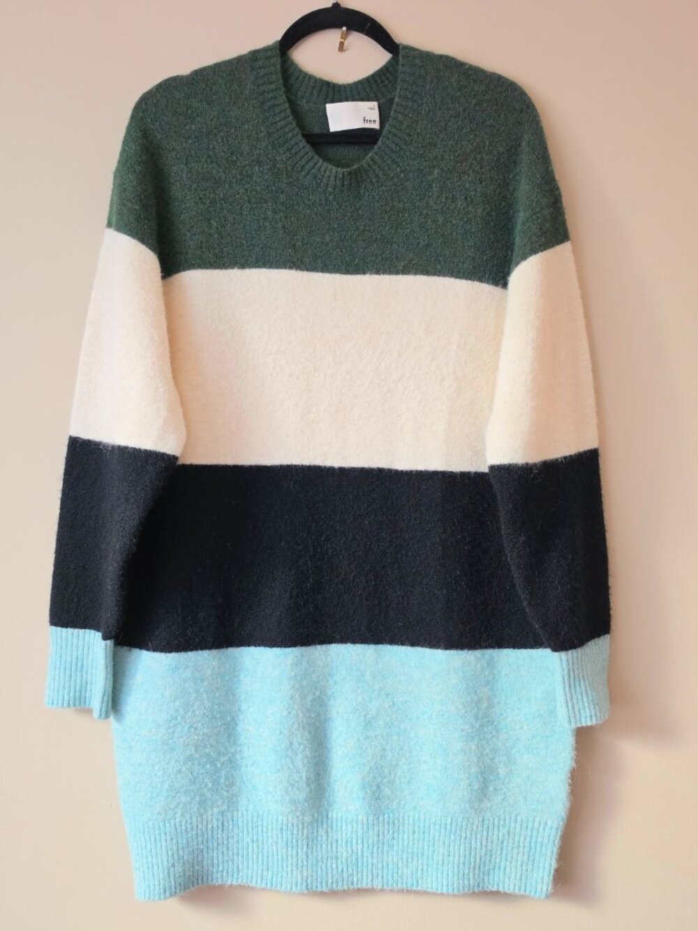 Aritzia Wilfred Free Alpaca Blend Cipriana Dress Heirloom Colorblock Size 2 M/L